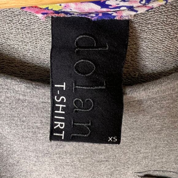 Anthropologie Dolan Sweatshirt Womens Size XS Gray Cold Shoulder Cotton Blend - Picture 2 of 12